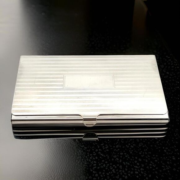Tiffany & Co Estate Business Card Holder Sterling Silver 58.1g TIF759 - Picture 1 of 15